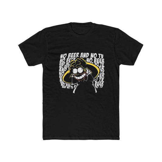 No Beer No TV Graphic Tee — Funny Drunk Cartoon Shirt