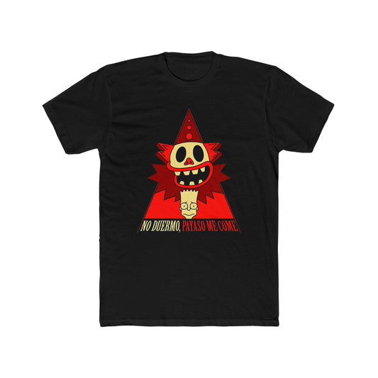 Skull Clown T-Shirt — "No duermo, payaso me come" Day of the Dead Horror Tee
